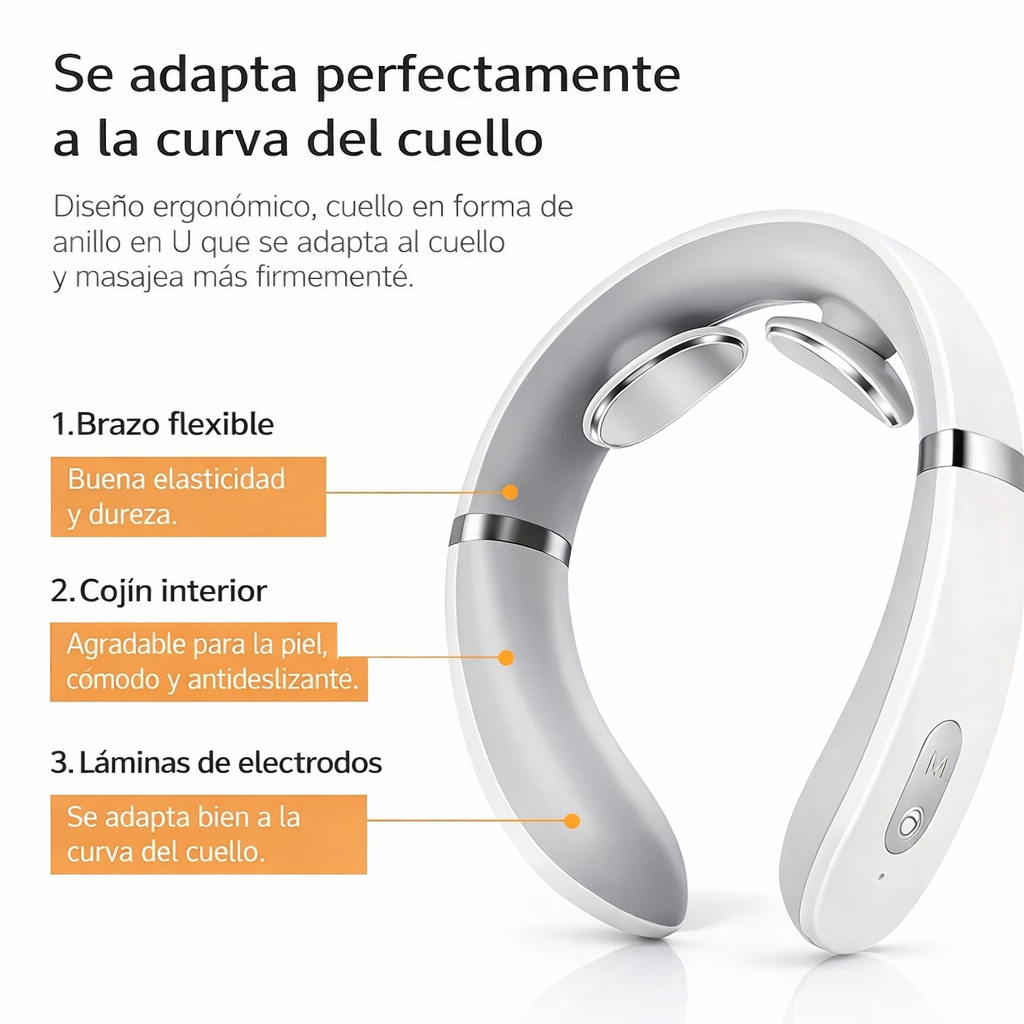 Masajeador Cervical Eléctrico Portátil con Calor Inteligente