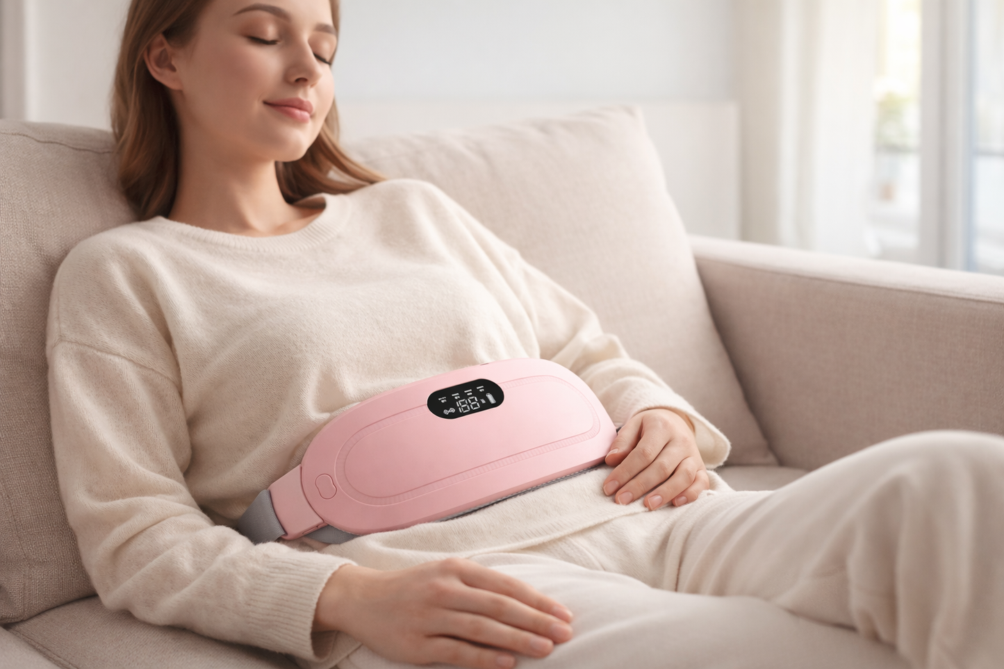 CALMIA™ | Cinturón de Calor y Masaje para Dolor Menstrual